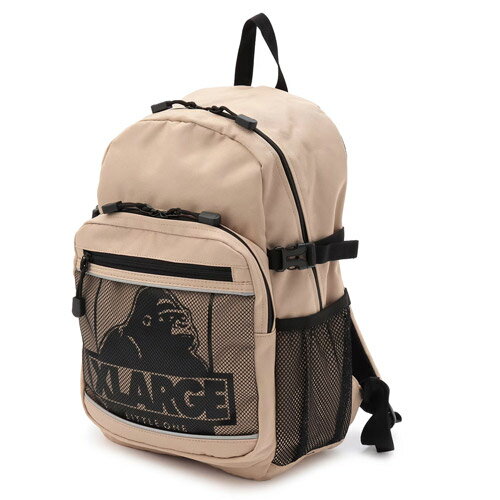 乐天商城 - XLARGE KIDS（エクストララージキッズ） OGメッシュポケットバックパック ベージュ F(縦約41cm×幅約30cm×マチ約13cm 容量19リットル) メール便不可 2026春夏 新作