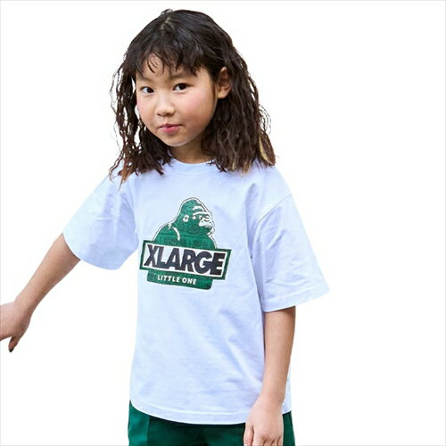 Rakuten - XLARGE KIDS（エクストララージキッズ） バンダナOG 半袖Tシャツ UVカット シロ ホワイト（80-140cm） メール便OK 2026春夏 新作