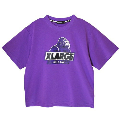 Rakuten - XLARGE KIDS（エクストララージキッズ） バンダナOG 半袖Tシャツ UVカット パープル（80-140cm） メール便OK 2026春夏 新作
