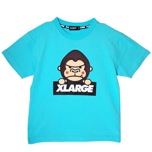 Rakuten - 20%OFFセール SALE XLARGE KIDS（エクストララージキッズ） ファニーゴリラ カラーチェンジ半袖Tシャツ ブルーグリーン（80-140cm） メール便OK 2026春夏