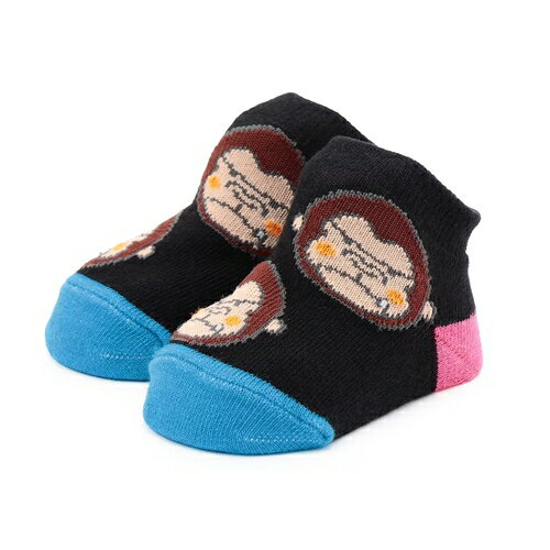 Rakuten - XLARGE KIDS（エクストララージキッズ） ベビー用 靴下 F(9-13cm) ファニーゴリラ カラフルベビーソックスックス クロ ブラック メール便OK 2026春夏 新作