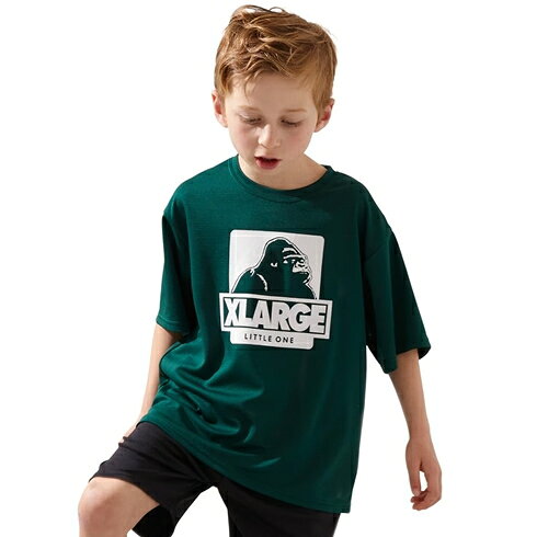 Rakuten - XLARGE KIDS（エクストララージキッズ） 【吸水速乾・UV】OG半袖Tシャツ グリーン（100-140cm） メール便OK 2026春夏 新作