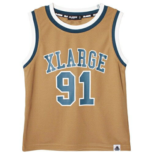 Rakuten - 10%OFFセール SALE XLARGE KIDS（エクストララージキッズ） ナンバリング メッシュタンクトップ ベージュ（90-140cm） メール便OK 2026春夏