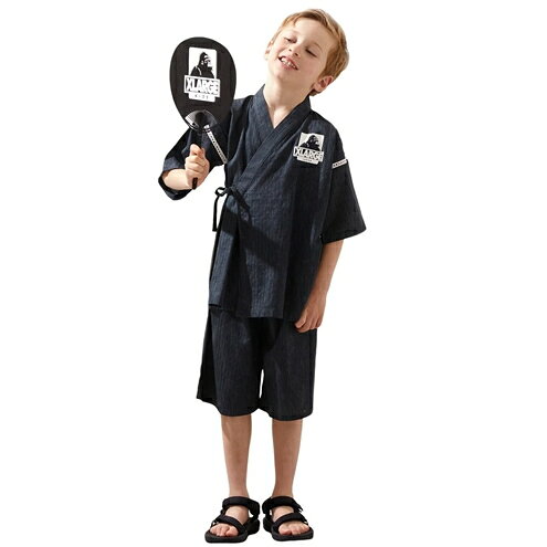 Rakuten - XLARGE KIDS（エクストララージキッズ） OGプリント甚平 チャコール（100-140cm） メール便OK 2026春夏 新作