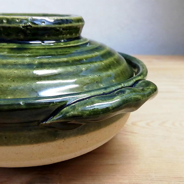 【取寄品】 萬古焼 土鍋 織部 小鍋 <5号鍋...の紹介画像3