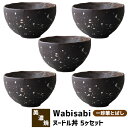 【取寄品】 Wabisabi ヌードル丼 5ヶセット 一珍筆とばし麺鉢 丼鉢 ラーメン鉢 ラーメン丼ぶり 丼もの めん丼 どんぶり鉢 ボウル 食器セット おしゃ...