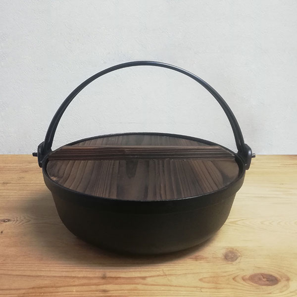 【取寄品】 いろり鍋 木蓋付き IH対応 鉄製...の紹介画像2