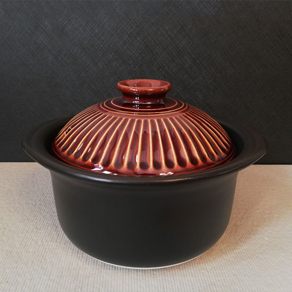 【取寄品】 萬古焼 菊花 ごはん鍋 飴釉 ＜2合炊き＞二合炊き ごはん土鍋ごはん 土鍋ご飯土鍋 炊飯土鍋炊飯 ご飯鍋 米炊き 炊飯鍋 ご飯炊き ご飯を炊く 二重蓋 1人暮らし 一人暮らし ギフト お祝い プレゼント 日本製 owlkitchen-10001421 キッチン用品・食器のOwl Kitchen サンプル画像2