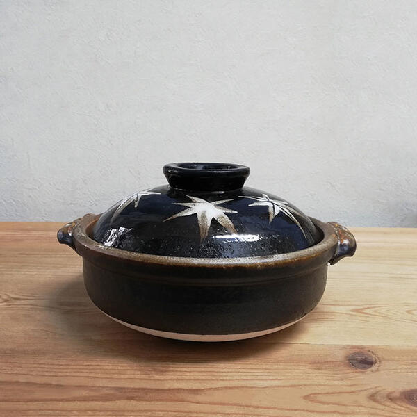【取寄品】 萬古焼 土鍋 京紅葉 ＜6号鍋＞6号サイズ 1人用 一人用 1人暮らし 一人暮らし 1人鍋 一人鍋 ひとり鍋 卓上鍋 おしゃれ 紅葉柄 もみじ柄 お鍋 湯豆腐 鍋焼きうどん 電子レンジ対応 オーブン対応 ギフト プレゼント お祝い 陶器 日本製 owlkitchen-10001300 キッチン用品・食器のOwl Kitchen サンプル画像2