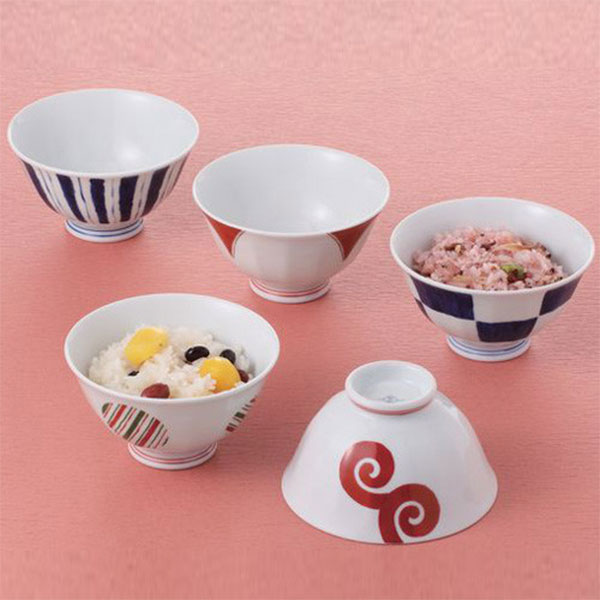 【取寄品】 波佐見焼 染錦モダン 飯碗揃お茶碗セット ご飯茶碗 ごはん茶碗 お茶わん ライスボウルセット 5ヶセット おしゃれ かわいい 可愛い 普段使い 和風 和柄 和食器セット 電子レンジ対応 食洗機対応 ギフト お祝い プレゼント 結婚祝い 母の日 磁器 日本製