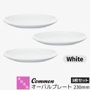 【取寄品】 波佐見焼 Common オーバルプレート 230mm 3枚セット White白い ホワイト 楕円皿 メイン皿 パスタ皿 カレー皿 お皿 食器セット ...