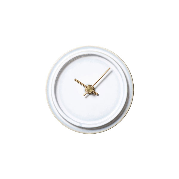 【取寄品】 陶磁器と木の時計 2WAY TILE WOOD CLOCK 乳白釉掛け置き両用時計 置時計 置き時計 壁掛け時計 壁時計 卓上時計 おしゃれ かわいい 可愛い シンプル ナチュラル インテリア ギフト プレゼント お祝い 母の日 結婚祝い 引っ越し祝い 美濃焼 日本製 [2]