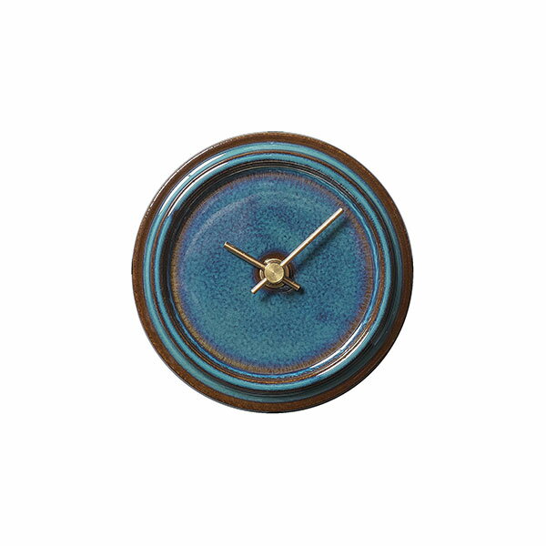 【取寄品】 陶磁器と木の時計 2WAY TILE WOOD CLOCK 青海鼠釉掛け置き両用時計 置時計 置き時計 壁掛け時計 壁時計 卓上時計 おしゃれ かわいい 可愛い シンプル ナチュラル インテリア ギフト プレゼント お祝い 母の日 結婚祝い 引っ越し祝い 美濃焼 日本製 2