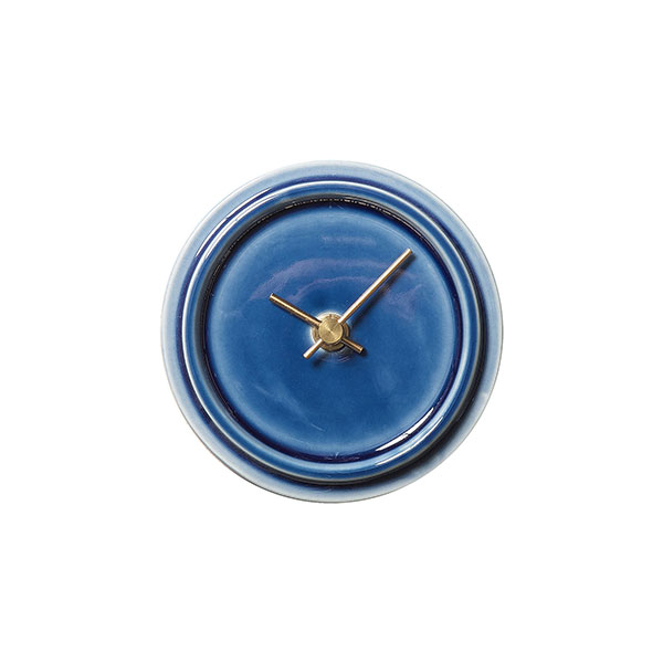 【取寄品】 陶磁器と木の時計 2WAY TILE WOOD CLOCK ぺールブルー掛け置き両用時計 置時計 置き時計 壁掛け時計 壁時計 卓上時計 おしゃれ かわいい 可愛い シンプル ナチュラル インテリア ギフト プレゼント お祝い 結婚祝い 引っ越し祝い 美濃焼 日本製 [2]