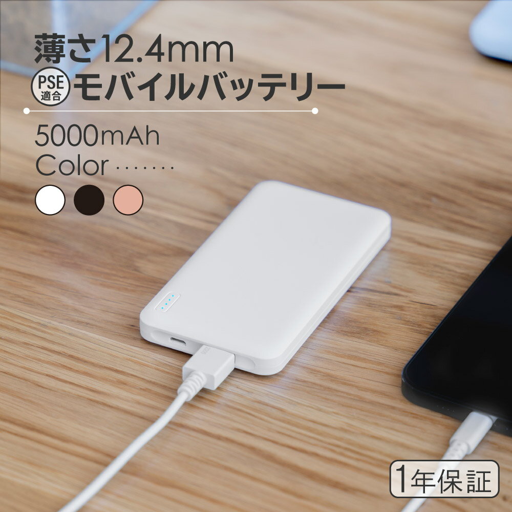 モバイルバッテリー5000mAh SmartIC PSE