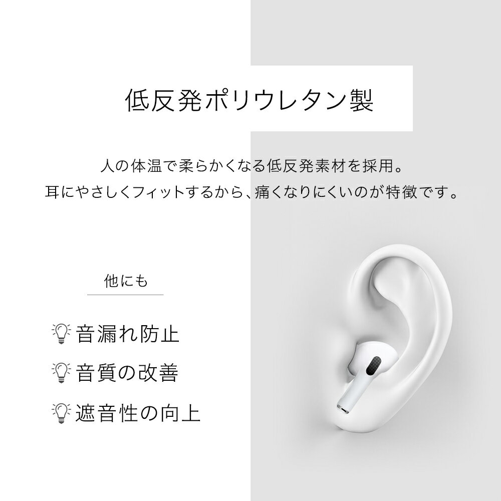 【アウトレット商品】Apple AirPods Pro用 低反発イヤーピース Foam tips 3ペア入...