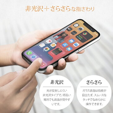 2枚組 全面保護ガラス マット 非光沢 アンチグレア サラサラ 9H iPhone12/12Pro/12mini/11/XR/SE/8/7/6s/6対応 メール便送料無料 3〜4営業日以内に発送