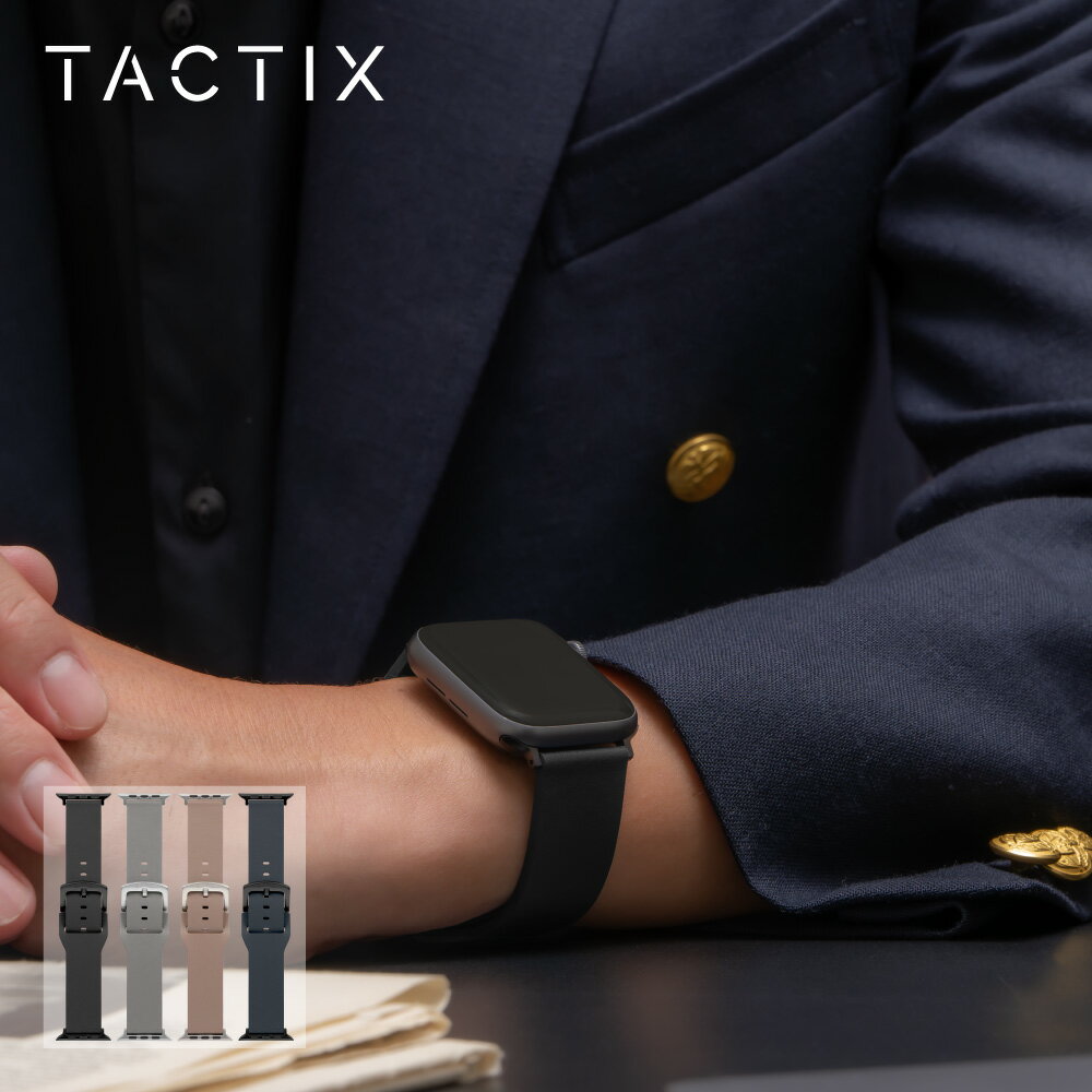 Apple Watch バンド ジェニュインレザーループ TACTIX (タクトナイン) アップルウォッチバンド メンズ 42mm 44mm 45mm 46mm 49mm Apple Watch SE Apple Watch Series 10〜1 Apple Watch Ultra 2〜1 メール便送料無料