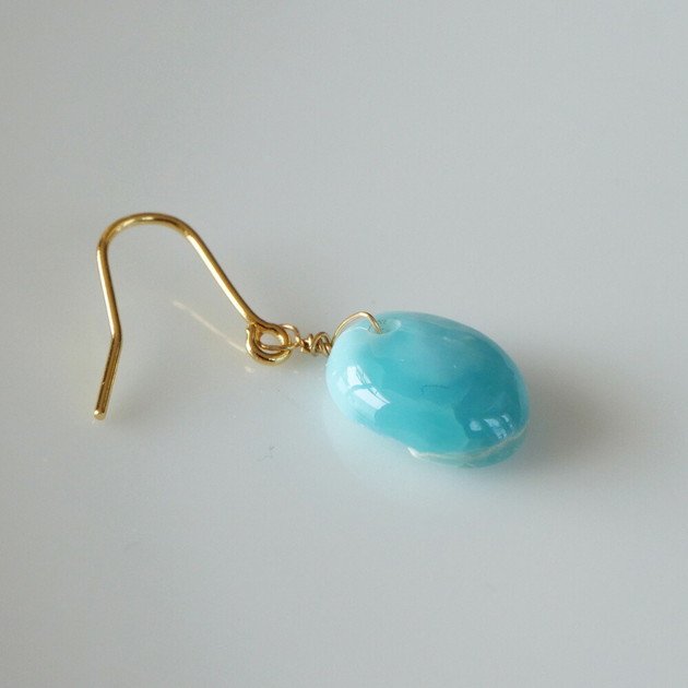 ラリマー/カボションピアス[6.1ct]