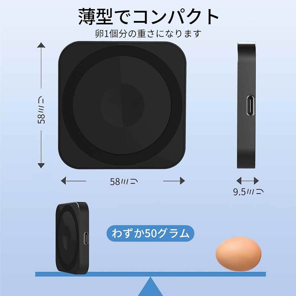 3in1 Magsafe 充電器 小型 持ち運び便利 Magsafe対応iphone用 AirPods用 iWatch用充電器 ホルダー グリップ スタンド マグセーフ 充電器 マグネット マグセーフ MagSafe iphone12 13 14 15 充電器 Qi急速充電 最大15W出力 無線充電器