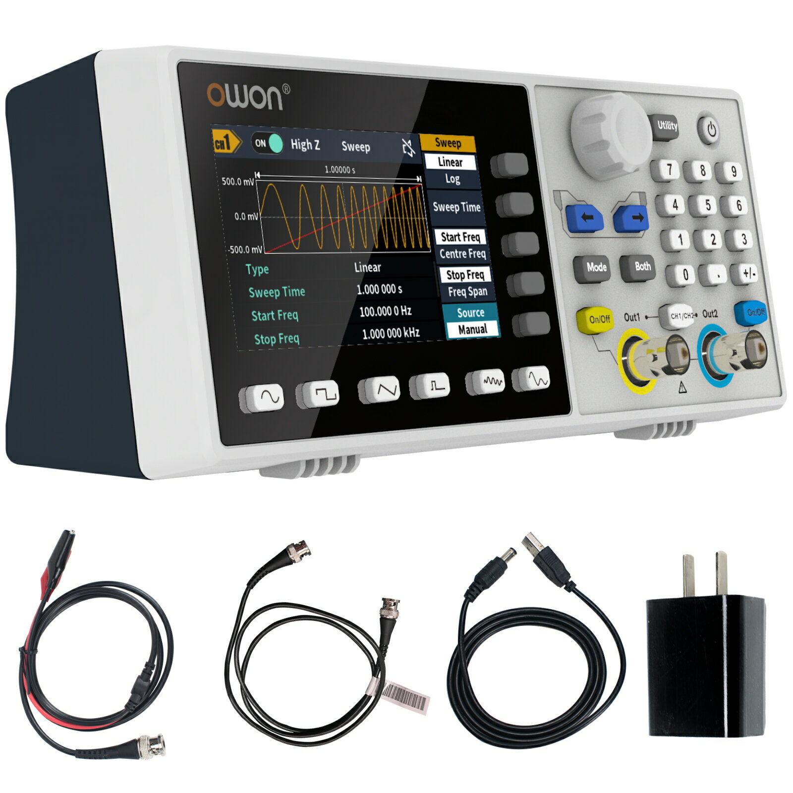 OWON DGE2000 Ǥ���ȷ��ե��󥯥���󥸥��ͥ졼����70MHz��300MSa/s��14bit��8kǤ���ȷ���AM/FM/PM/FSK����������/�С���...