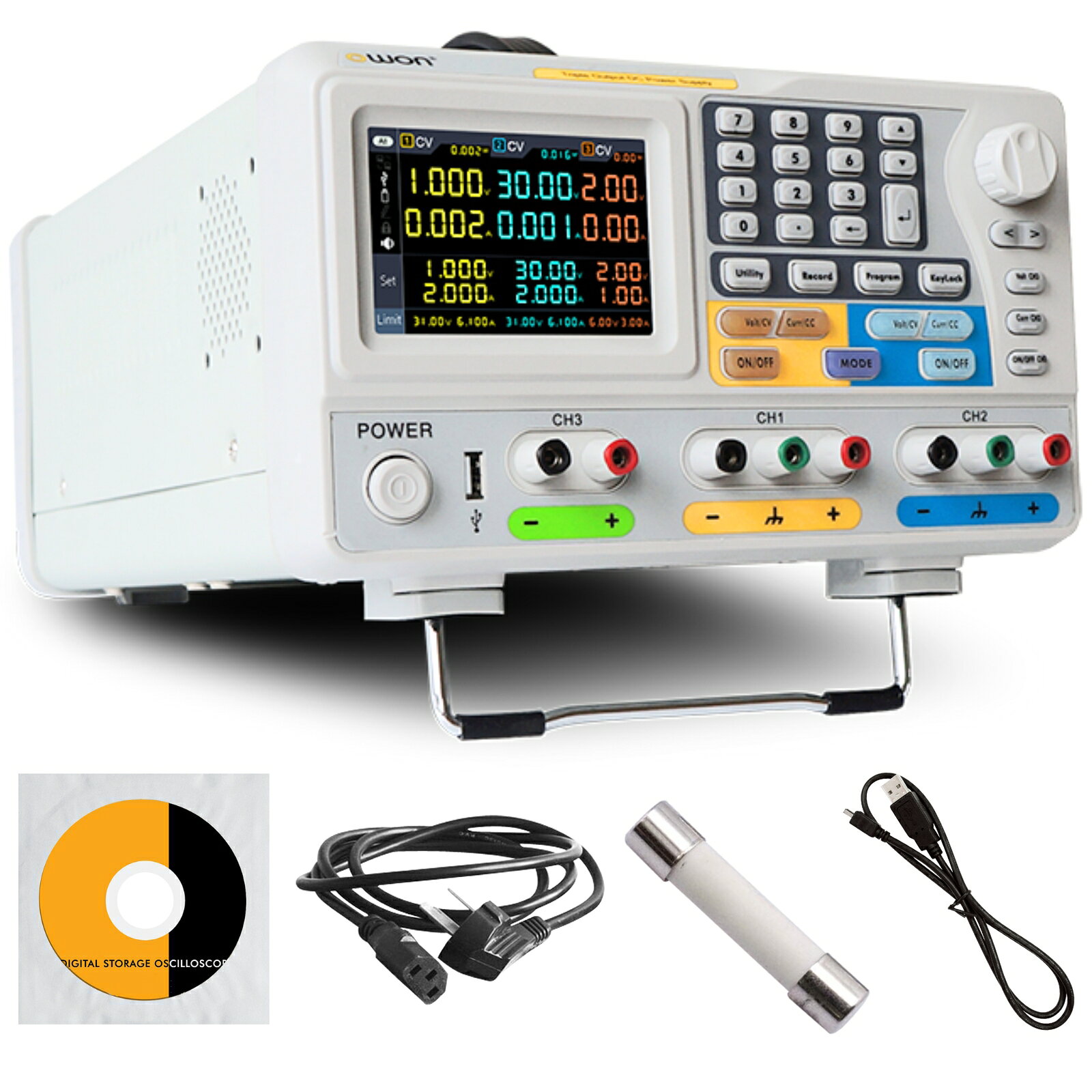 【10％OFFクーポン】OWON ODPシリーズ 3チャンネル DC電源｜低リプル・低ノイズ・198W/378W出力・1mV/1mA分解能・データロギング・LAN/USB対応