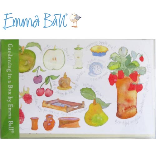 Emma Ball カードセット 10枚入り 封筒付 メッセージカード イギリス 水彩画 可愛い かわいい おしゃれ プレゼント ギフト Gardening EBMCP44