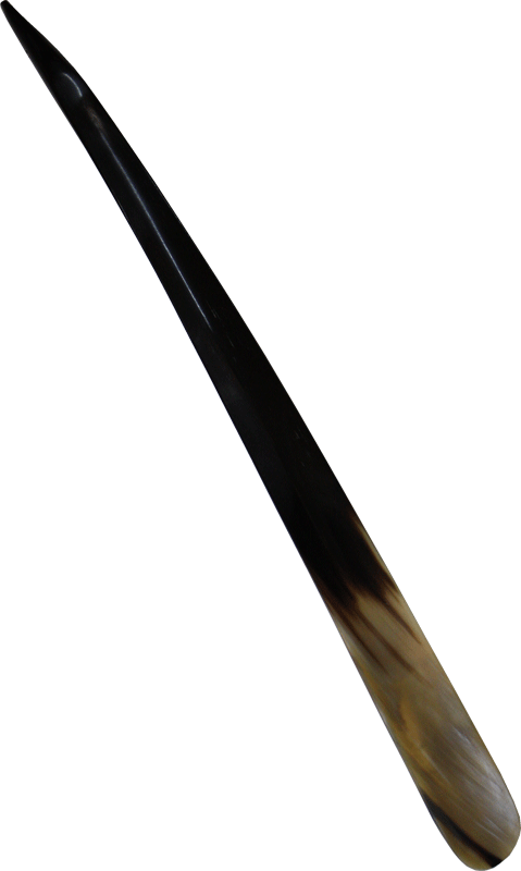 Abbeyhorn 英国製 高級天然牛角 ハンドメイド 靴べら [約45cm] 革タッセル付き くつべら シューホーン おしゃれ プレゼント ギフト　1-..