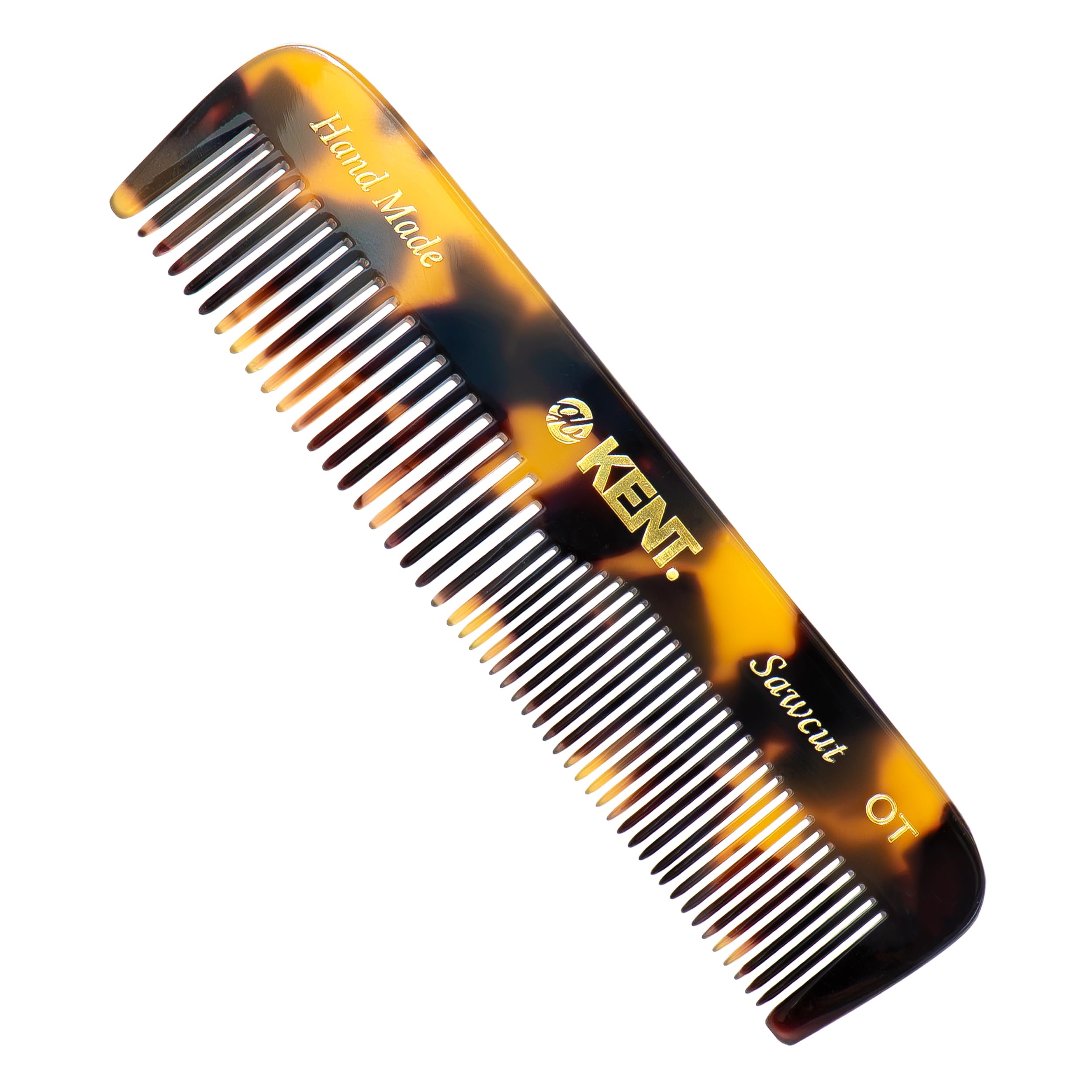 Rakuten - 【お買い物マラソン 期間中ポイント5倍】【GB KENT 公式】ケント 高級 ハンドメイドヘアコーム 英国王室御用達 天然由来樹脂 112mmポケットコーム OTLP レオパードカラー 携帯 持ち運び 持ち歩き 粗め 細かめ 両歯 2way