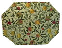 Le Chateau 英国製 ウィリアムモリス コットン オクタゴナルランチョンマット 34cm × 43cm ランチマット プレイスマット プレースマット ダイニングテーブル インテリア おしゃれ 高級 洗える プレゼント ギフト Fruits - Gallery OLM30