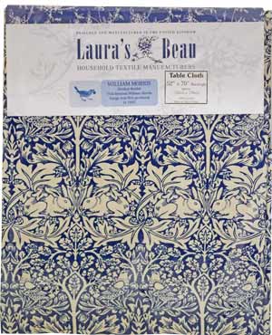 Laura's Beau ウィリアムモリス 英国製 コットンテーブルクロス 長方形 円形 ブラザーラビットブルー Brother Rabbit Blue LBTBCCT13