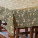 Laura's Beau ウィリアムモリス 英国製 コットンテーブルクロス 長方形 円形 ピンパーネルグリーン Pimpernel Green LBTBCCT6