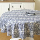 Laura's Beau ウィリアムモリス 英国製 コットンテーブルクロス 円形 147cm ブラザーラビットブルー Brother Rabbit Blue L...