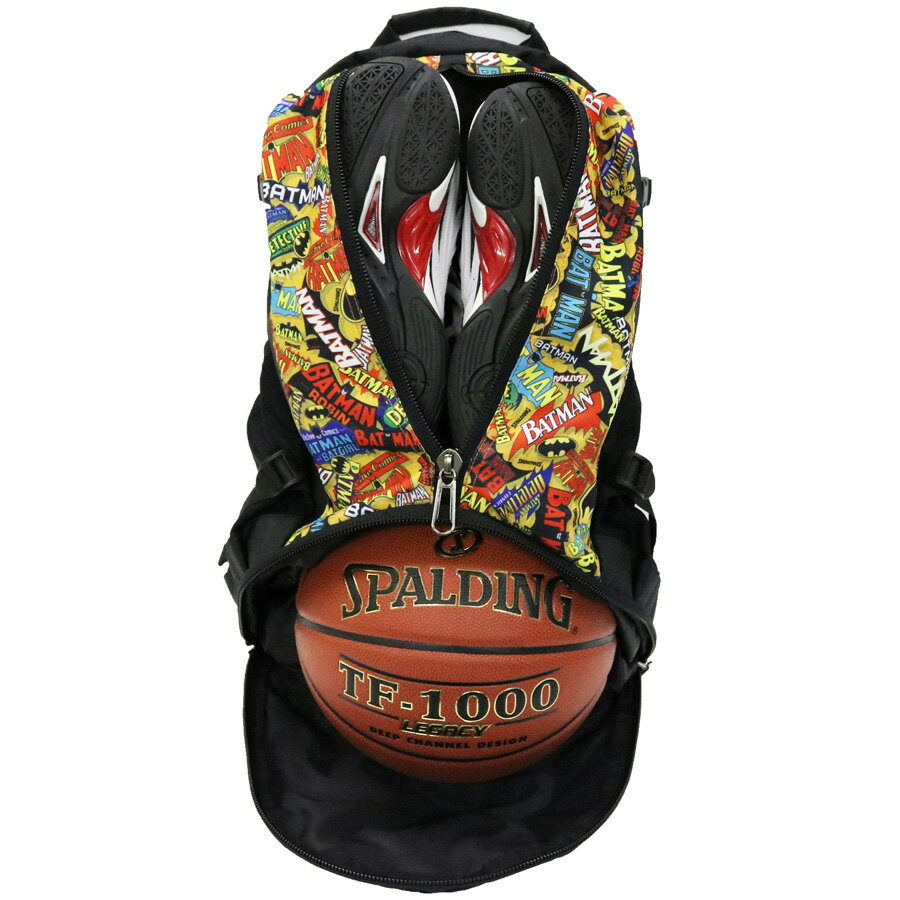 SPALDING (スポルディング) 　CAGER（ケイジャー）バットマンマッシュ　BATMEN　バッグ　アクセサリー　W35 x H57 x D32cm　ポリエステル　バスケットボール　正規代理店　【40-007BMM】