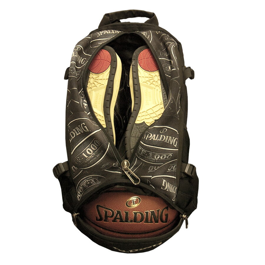 SPALDING (スポルディング) 　CAGER（ケイジャー）ボールプリント　バッグ　アクセサリー　57 x 35 x 32cm　ポリエステル　バスケットボール　正規代理店　【40-007BP】