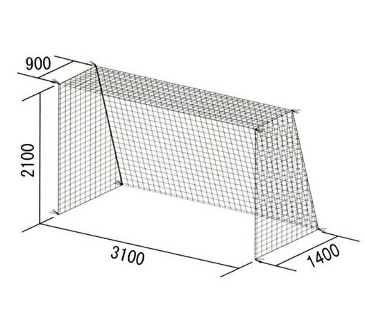 【送料無料】トーエイライト (TOEI LIGHT)ハンドゴールネット(検) 四角目(2張1組)B-2063