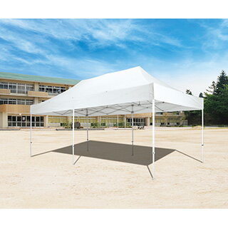 ■　商品詳細　■ 商品名 ワンタッチテントDX60 商品番号 G-1692 商品説明 ●3.0×6.0m、高さ5段階調整(頂点部314・322・330・338・346cm、垂幕部180・188・196・204・212cm)、収納サイズ29×43×159cm ●53kg ●スチール脚32・26mm角、天幕部ポリエステル防水性・500D厚・防炎製品(日本防炎協会認定) ●UVカット率99% ●杭(30cm)×6本、収納カバー付、シリコーンスプレー・天幕取付金具付 ●中国製 初回のみフレーム組立が必要です。テントは必要に応じた重しやロープでの固定が必要です。