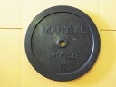 マーシャルワールド(MARTIAL WORLD) 【送料別途 説明欄に記載】PLATE ラバープレート穴径28mm 15.0kg