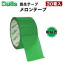 メーカー直送 Bulls ブルズ ニュータイプ養生テープメロンテープ 中粘着 PEクロス 幅48mm×長さ25m 緑 グリーン green 30個入