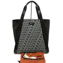 【中古】美品 ミッソーニ ロゴジャカード ショッピングバッグ 22 02 AS22SX0E BL006T ブラック トートバッグ MISSONI