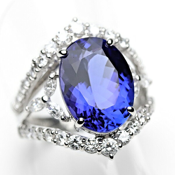 Rakuten - 美品 指輪 タンザナイト7.90ct ダイヤ1.47ct Pt900 10.5g 中央宝石研究所ソーティング