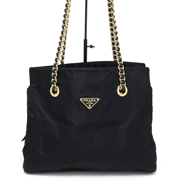 Rakuten - プラダ チェーン トートバック B4394 ブラック ナイロン PRADA