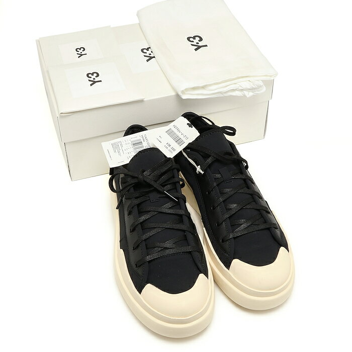 乐天商城 - 未使用 アディダス Y-3 コラボ スニーカー AJATU COURT LOW 26.5cm HQ5964 ブラック×クリーム ワイスリー