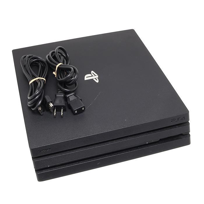 SONY PlayStation4 Pro ジェット・ブラック 1TB CUH-7100BB01 付属品は画像(現物品)のみです。 中古/初期化済/作動は問題ありません。 ランク C 本体は小キズございます。 中古ランクの見方 A＝キズ汚れが目立たない、程度の良い商品 B＝多少のキズ汚れが見受けられる商品 C＝かなりのキズ汚れがある商品 A、Bランクなどには「+」や「-」が付くものがございます。 これはAランクでも良い状態の商品には「+」がつきます。「-」が付くものはBランクに近いAランクという意味です。