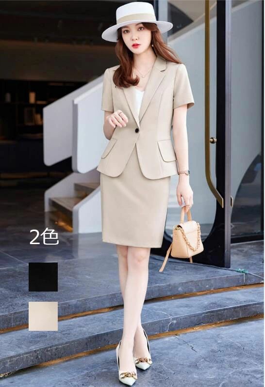 Skirt Suits - エレガント ジャケットスーツ 結婚式 二次会 卒業式 30代 40代フォーマル OL 通勤 成人式 カジュアル ママ セレモニースーツ 半