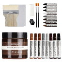 ★P5倍+最大2000円割引★マラソン限定木製家具 補修セット 補修 キット 木製の家具 かくれん棒 補修ペン 補修棒 SEISSO ドア 床 すりキズ 汚れ 傷 穴 ネジ穴 塗装剥がれ フローリング キズ消し キズ隠し 傷消し 8色 水性木工塗料 赤茶色 200g 芯削り器付き
