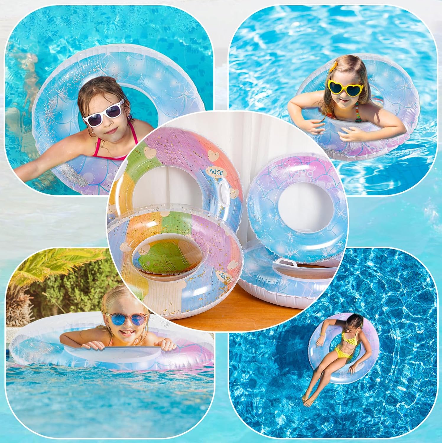 【黒フラ大放出★P5倍＋13％OFF！】おしゃれ 浮き輪 大人 子供 浮輪 取っ手付 浮輪 子供用 おとな こども アウトドア ビーチグッズ ジャンボ浮き輪 うきわ 海 プール 川 遊び 夏 夏休み 水遊び 海水浴 かわいい 波乗り 大きいサイズ おもちゃ シンプル 3