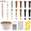 ★P5倍+最大2000円割引★マラソン限定DEWEL 木製品 キズ 補修 キズ消し 木製品キズ補修セット 12色 フローリング 補修 パテ*200g付き 補修クリーム キズ隠し 床補修 ドア補修 切れ目、ひび、穴など補修 傷消し 傷隠し 木製家具補修