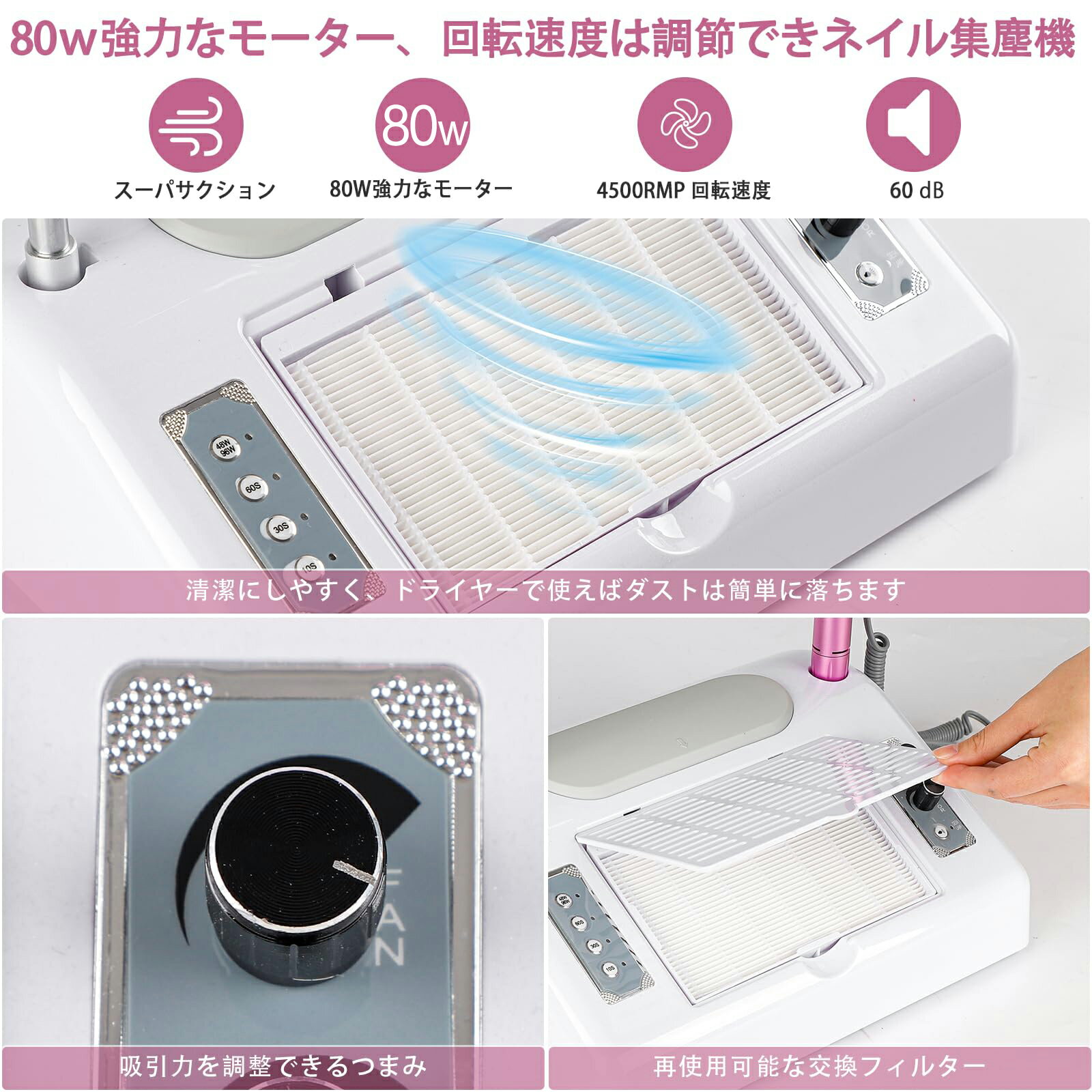 �ͥ��륱�� ¿��ǽ 5in1 �ͥ��뽸�е� �ͥ���ޥ��� �ͥ���饤�� 80W ���ϵۼ� �ͥ�������ȥ��쥯���� �ͥ���ɥ�� �ޥå��դ� �ޤ䤹�� ���᤭ �Ѽ����� �ץ� ��̳�� ������� ���� ��ž®��̵�ʳ�Ĵ���� �ե��륿�������Ѳ�ǽ