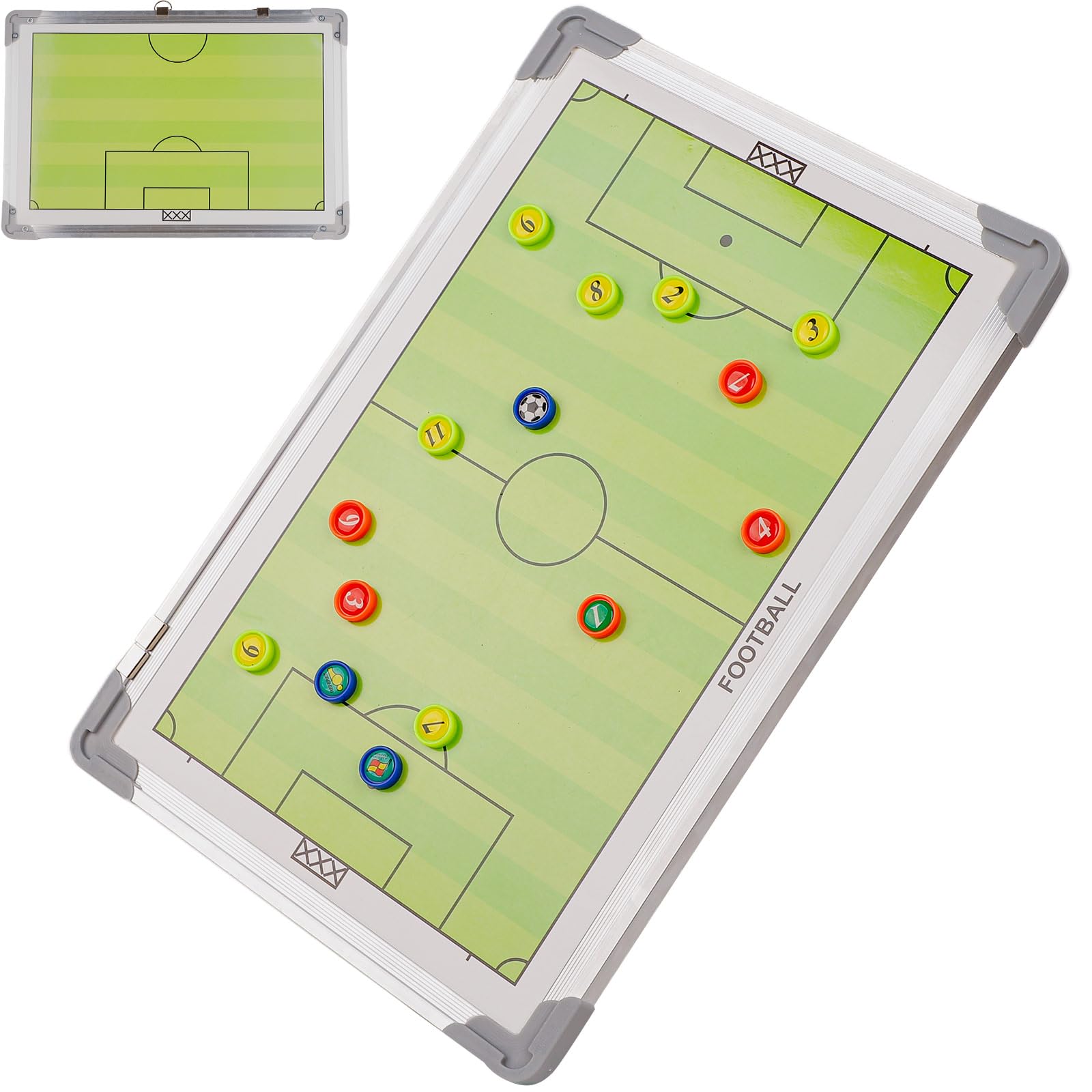 Rakuten - サッカーボード 作戦ボード サッカー フットサル フットボール 作戦盤 折り畳み式 マグネット 専用ペン付き コーチングボード 戦略指導 戦術ボード 作戦板 タクティックボード ファスナータイプ 打合せ 持ち運びに便利 プレゼント